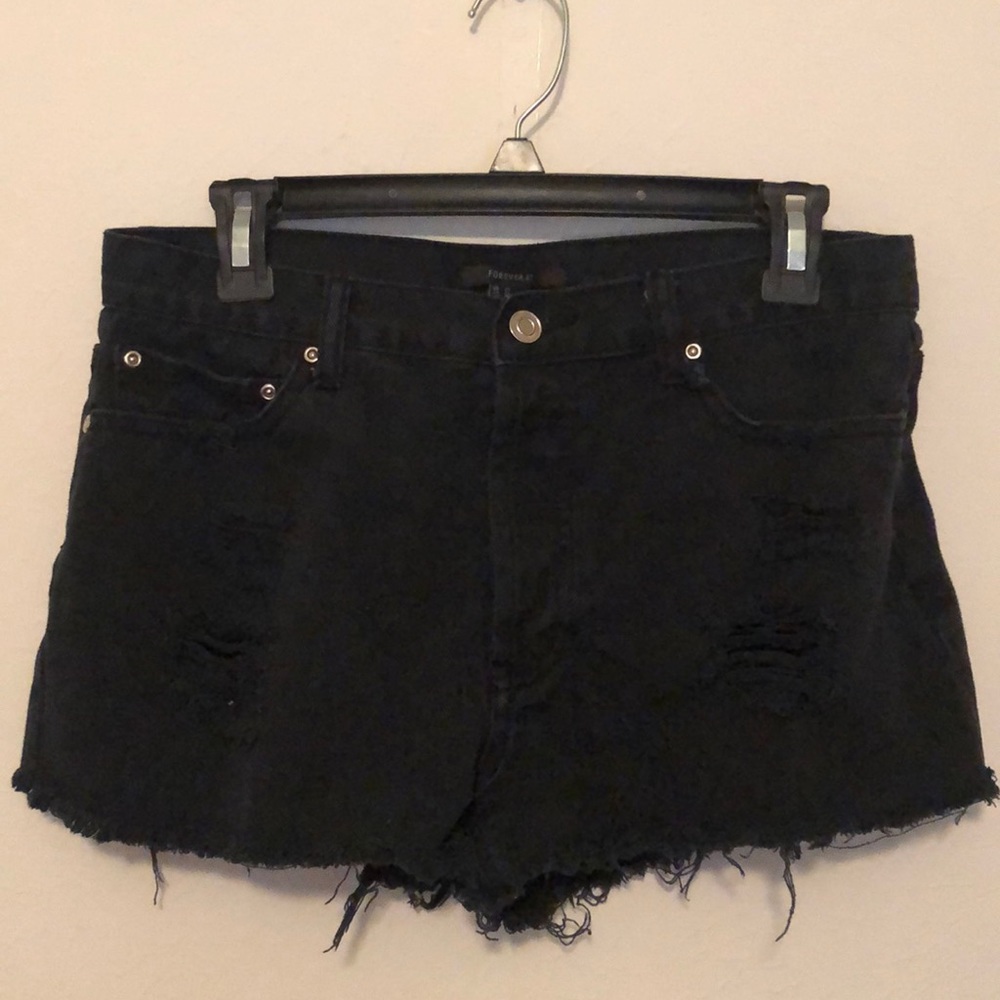 Forever 21 distressed jean shorts